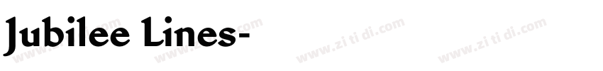 Jubilee Lines字体转换